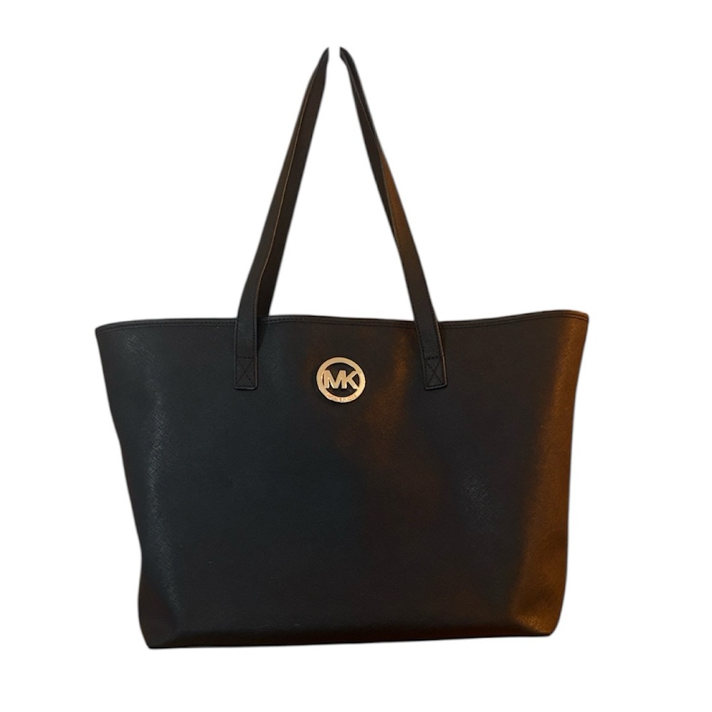 Michael Kors Black Leather Tote Bag